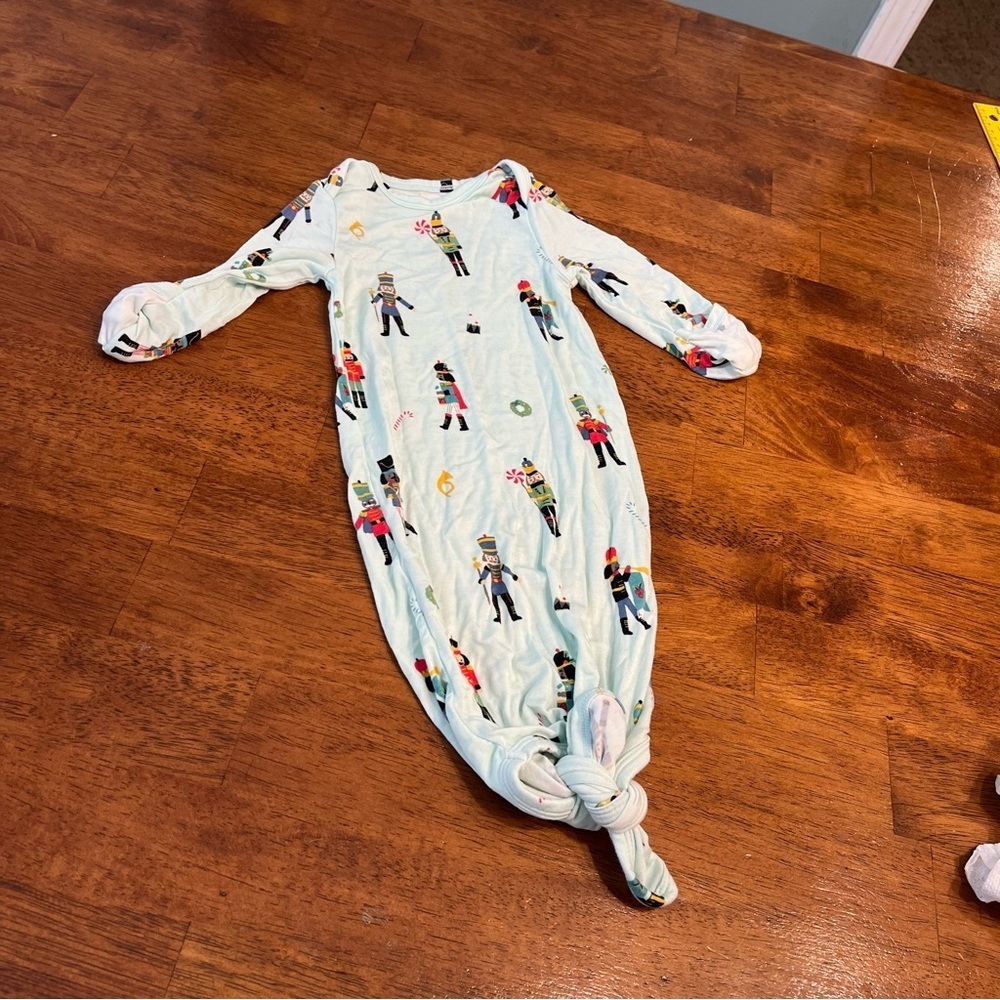 Angel Dear Nutcracker Print gown Light Blue size 0-3 months